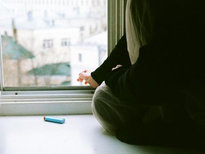 Close up of hands resting during a mindful break.